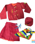 Children Flight Attendant Costume and Accessories Kit