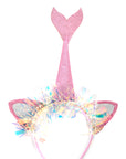 Mermaid Tinsel Headband Pink