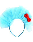 Blue Tulle Bow Headband