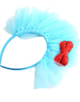 Blue Tulle Bow Headband