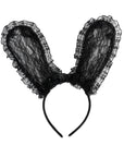Black Lace Bunny Headband