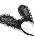 Black Lace Bunny Headband