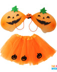 Halloween Pumpkin Wings & Tutu Set