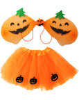 Halloween Pumpkin Wings & Tutu Set
