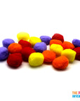 Plain Craft Pom Poms (Large)
