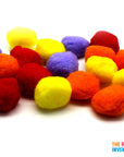 Plain Craft Pom Poms (Large)