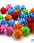 Glitter Craft Pom Poms (Small)