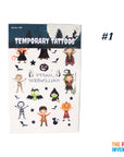 Cartoon Halloween Temporary Tattoos