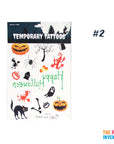 Cartoon Halloween Temporary Tattoos