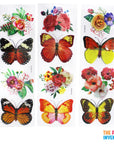 Jumbo Flowers & Butterflies 3D Stickers (Assorted)