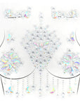 Deluxe Body Diamonte Stickers (Silver Moon and Stars)