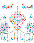 Deluxe Body Diamonte Stickers (Rainbow Moon and Stars)