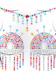 Deluxe Body Diamonte Stickers (Rainbow Arch)
