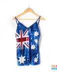 Adult Sequin Singlet (Australian Flag)