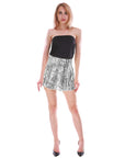 Silver Adult Sequin Skirt