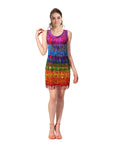 Adult Rainbow Sequin Fringe Dress