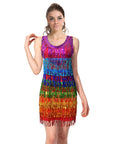 Adult Rainbow Sequin Fringe Dress