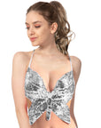 Sequin Butterfly Top (Silver)