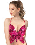 Sequin Butterfly Top (Hot Pink)