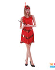 Adult Deluxe Sequin Flapper Costume (Red)