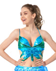 Sequin Butterfly Top (Blue)