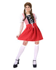 Adult Beer Festival Couple Costume Set (Red)
