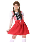 Adult Beer Girl Red Checkered Costume
