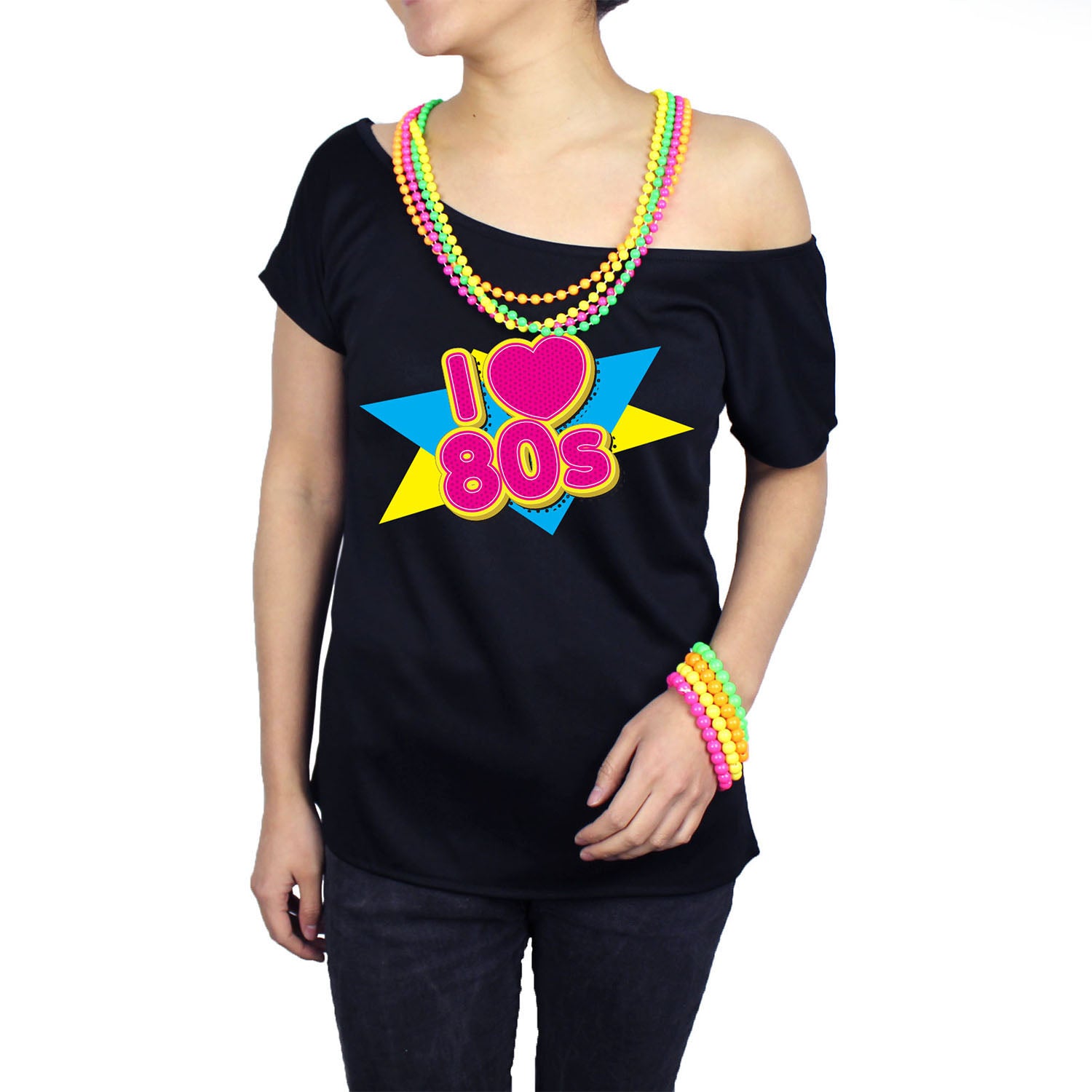 Adult Ladies I heart 80s Printed T-Shirt – The Party Inventory