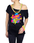 Adult Ladies Rad 80s Beats Printed T-Shirt
