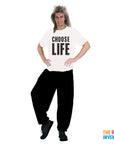Adult Mens 80s Choose Life Printed T-Shirt