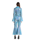 Adult 70s Disco Lady Jumpsuit (Blue)