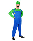 Adult Mario & Luigi Plumber Couple Costume Set