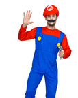 Adult Green Luigi & Red Mario Couple Costume Set