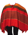 Adult Mexican Poncho Costume (Red Thick Stripe)