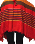 Adult Mexican Poncho Costume (Red Thick Stripe)