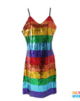 Adult Rainbow Sequin Singlet Dress