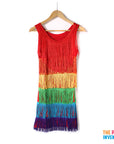 Adult Rainbow Fringed Dress