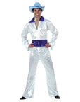 Adult Disco man Jumpsuit (White)