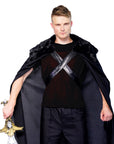 Adult Deluxe Black Faux Fur Cape
