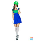 Adult Green Plumber Girl Costume