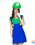 Adult Green Plumber Girl Costume