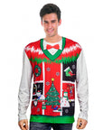 Adult Christmas Sweater Vest Print Top
