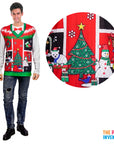 Adult Christmas Sweater Vest Print Top