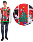 Adult Christmas Sweater Vest Print Top