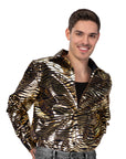 Adult Deluxe 70s Tiger Print Shirt