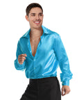 Adult 70s Disco Shirt (Blue)