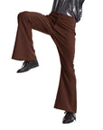 Adult 70s Disco Flare Pants (Brown)