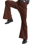 Adult 70s Disco Flare Pants (Brown)