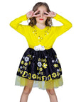 Children Yellow Music Girl Costume