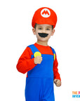 Children's Red Mario Plumber Costume (2 Sizes)